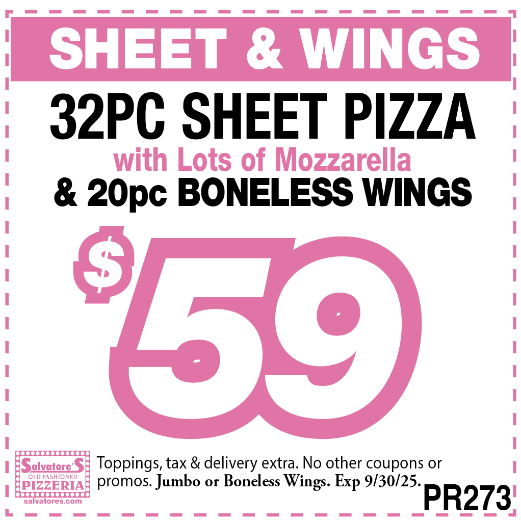 NY Coupons Salvatore's Pizzeria